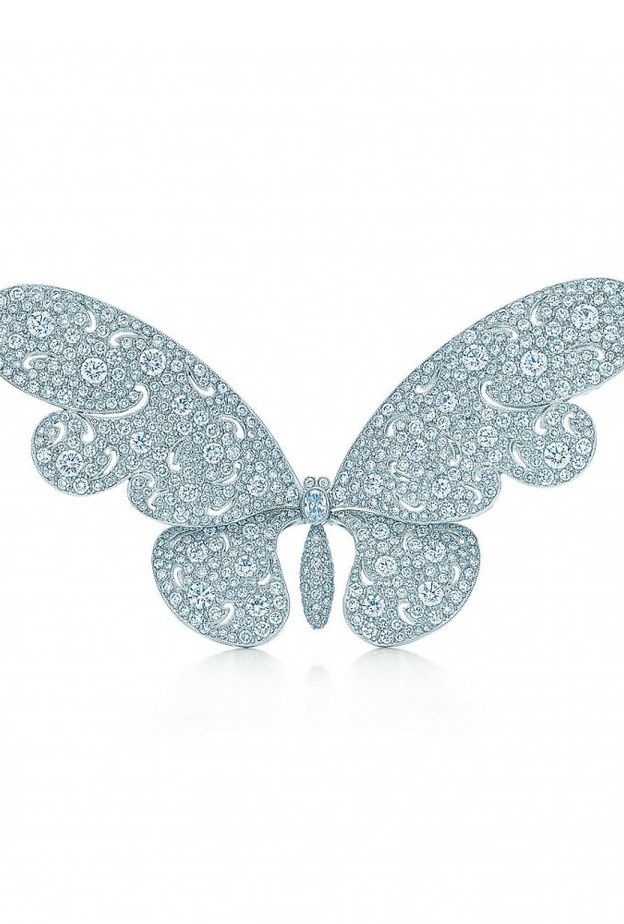  موديلات بروشات مميزة لفستان والدة العروس من دار و مجموعة Tiffany & Co Diamond Butterfly Brooch