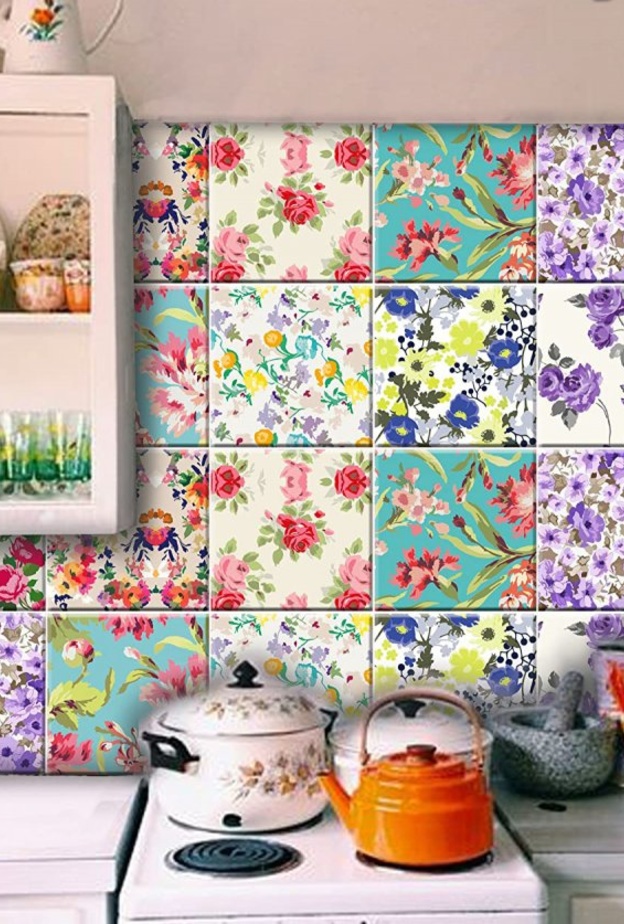 تصاميم سيراميك مزهر لمطابخ متألقة