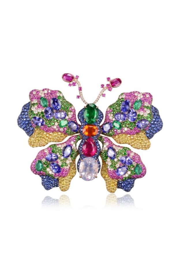 بروش الفراشة من جيمس غانه x فابرجيه James Ganh x Faberge