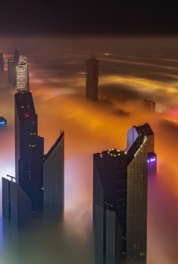  سحر خاص لناطحات السحاب في إمارة دبي - المصدر صفحة dubai.uae.dxb
