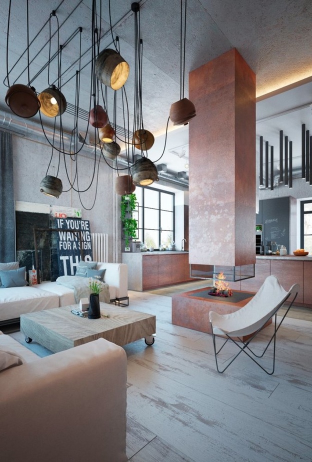 أجهزة إنارة معدنية لديكورات منزلك بالنمط الصناعي