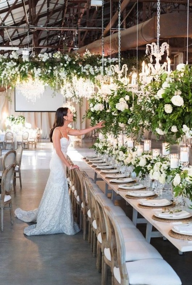  ديكورات اعراس مستوحاة من الوان الزينة و النباتات الخضراء 