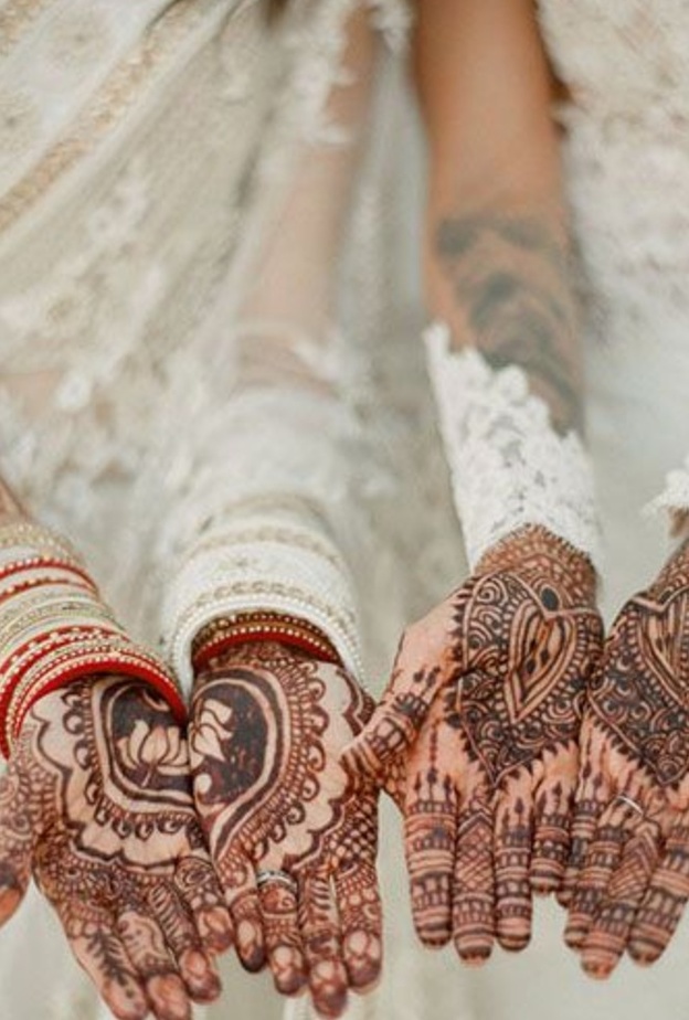  نقش حناء إماراتي أحمر