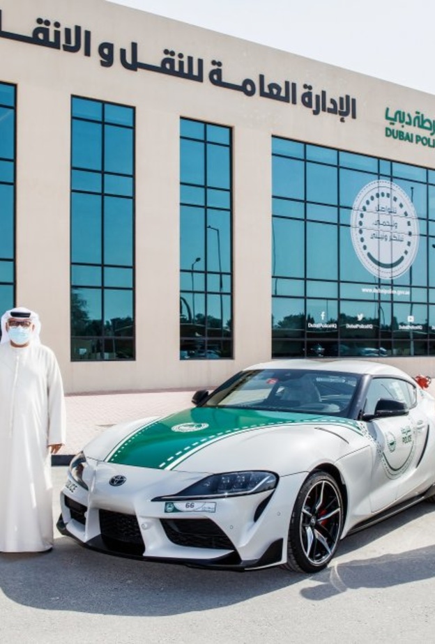 تويوتا جي آر سوبرا 2021 تنضم إلى أسطول سيارات شرطة دبي