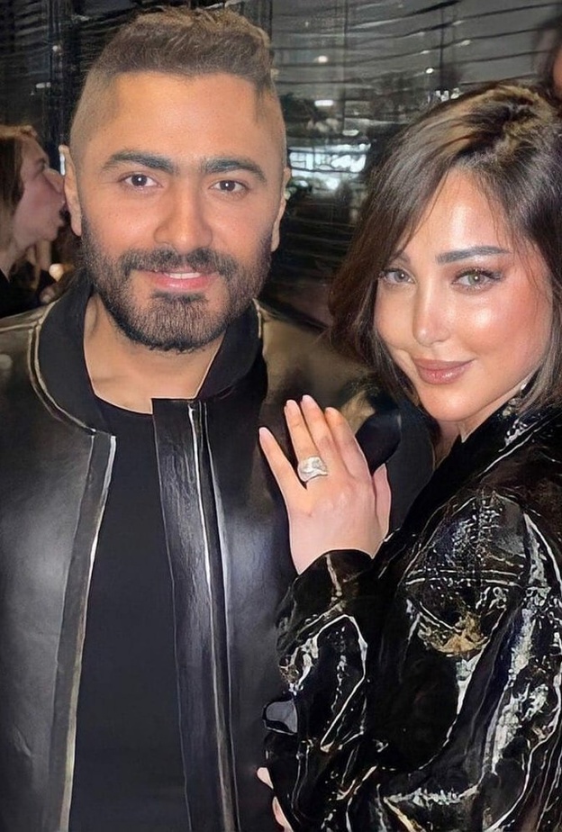 رومانسية تامر حسني وبسمة بوسيل