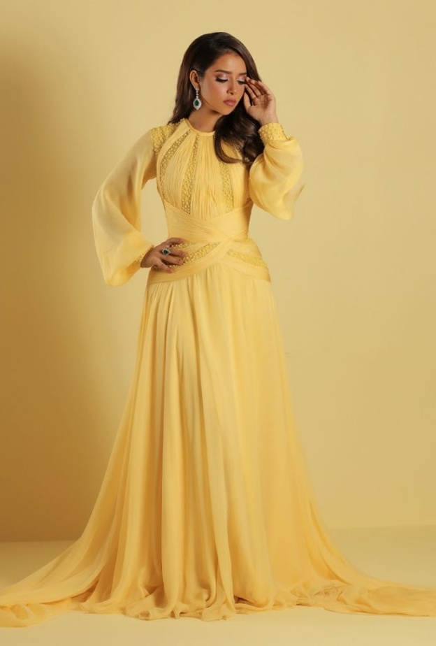  فساتين خطوبة باللون الاصفر من جورج حبيقة