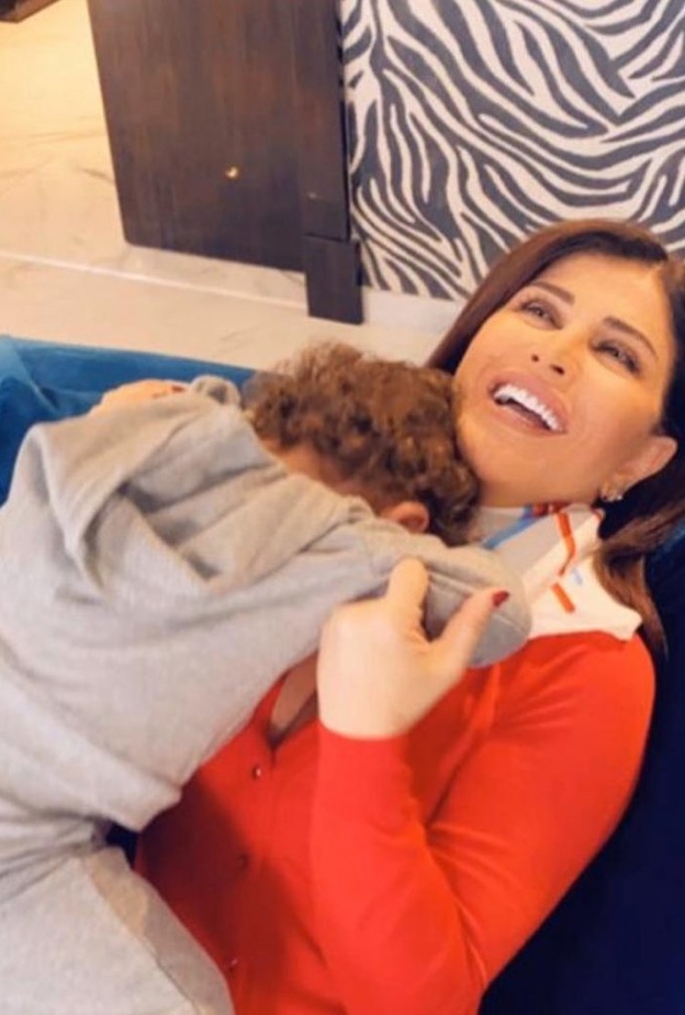 جومانا مراد وابنها 