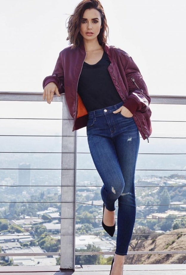 طرق تنسيق بنطلون الجينز من وحي ليلي كولنز