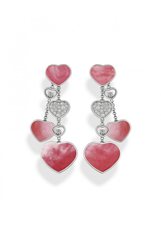 أقراط من الذهب الأبيض من مجموعة Happy Heartالجديدة