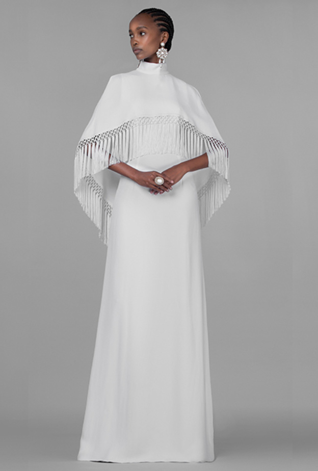 موديلات فساتين بيضاء محتشمة لرمضان 2021  من Andrew GN