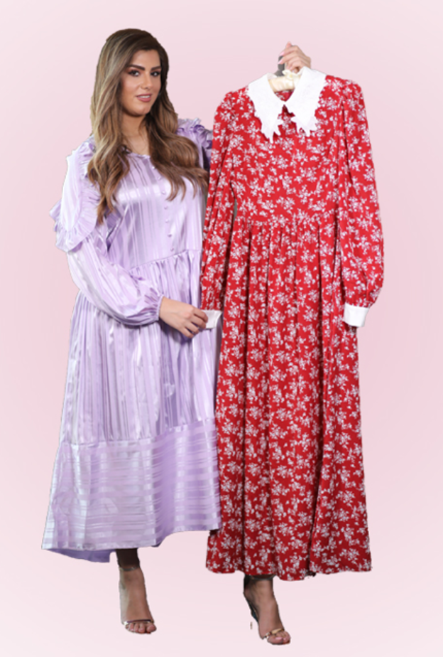 فستان محتشم بطبعات الورود من شي إن SHEIN