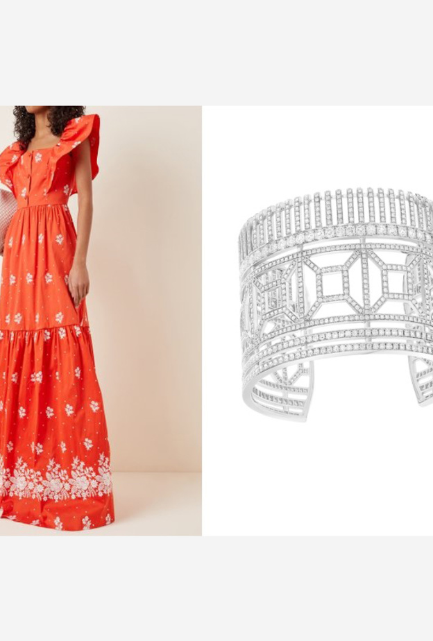  سوار من Boucheron وفستان من Erdem
