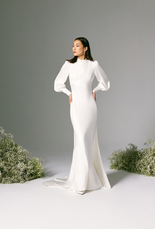 فستان زفاف بأكمام منفوخة من savannah miller