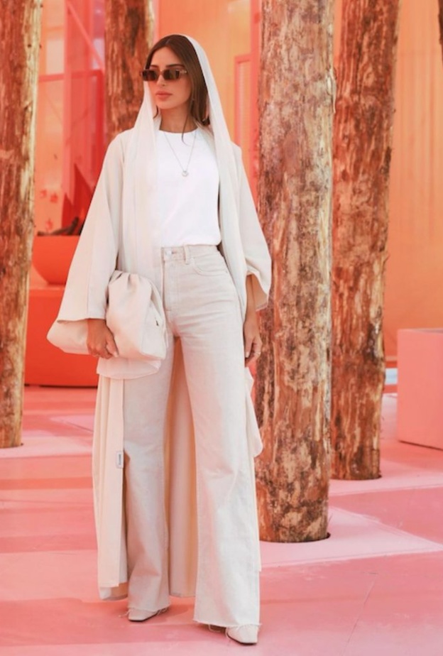 افكار تنسيق اطلالات ناعمة للمحجبات في العباية من فاطمة حسام