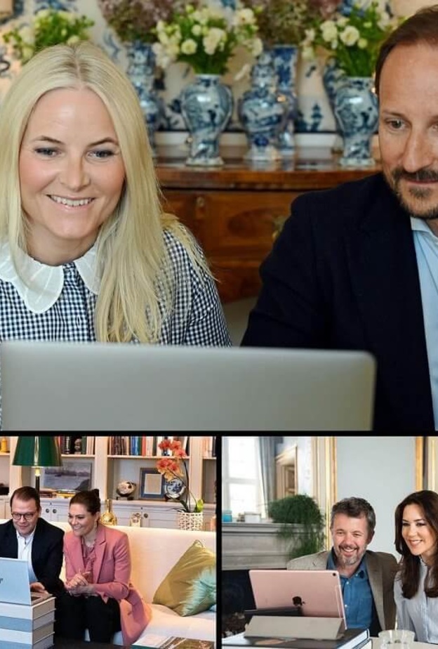 ورثة عروش الدول الاسكندنافية يتلقون في اجتماع رقمي