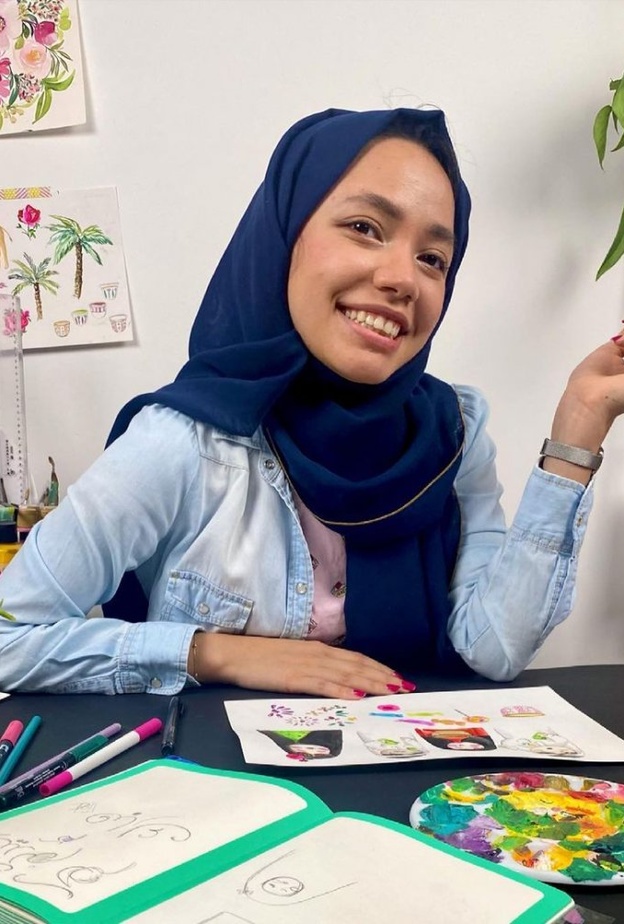  الرسامة السعودية الموهوبة مجد جاها