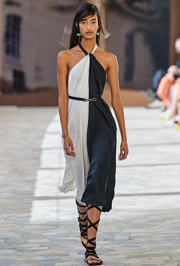 فساتين صيف 2021 بلوني الابيض والاسود من وحي Ports 1961