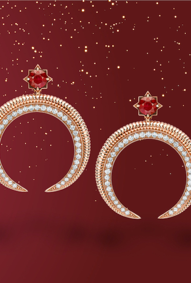  أقراط من مجموعة Colours of Love ‘Hilal’ من Fabergé