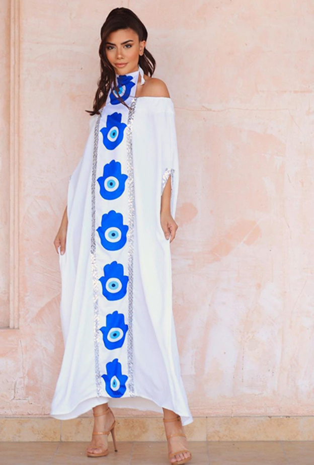 اطلالات انيقة لعيد الفطر بأسلوب قفاطين ديما الاسدي الملونة