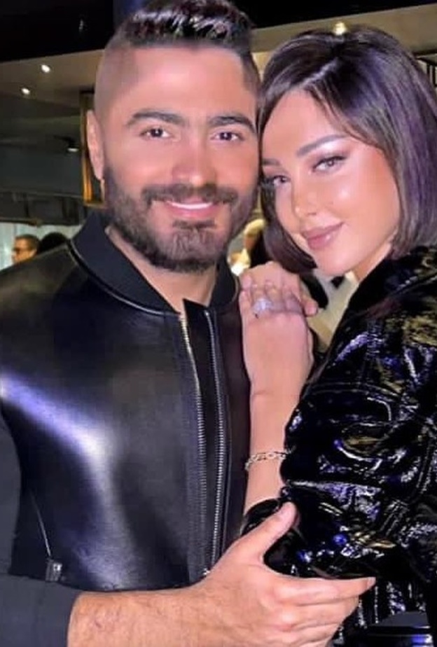 تامر حسني وبسمة بوسيل 