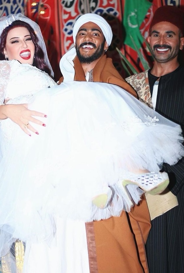 سمية الخشاب ومحمد رمضان واحمد سعد 