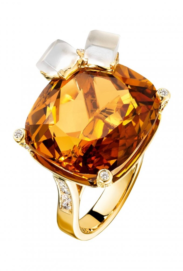 موديلات خواتم زفاف مزينة باللون البرتقالي من دار Garrard