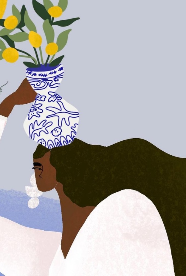 لوحة فنية خاصة من الفنانة السعودية إيثار بالخير