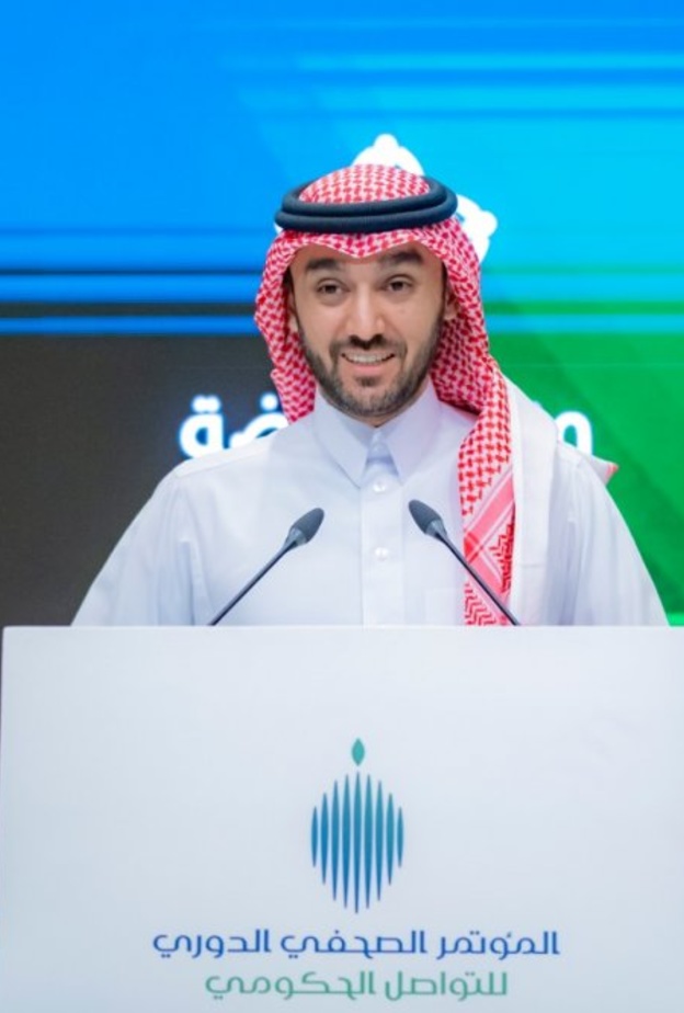 وزير الرياضة خلال حديثه في مؤتمر التواصل الحكومي