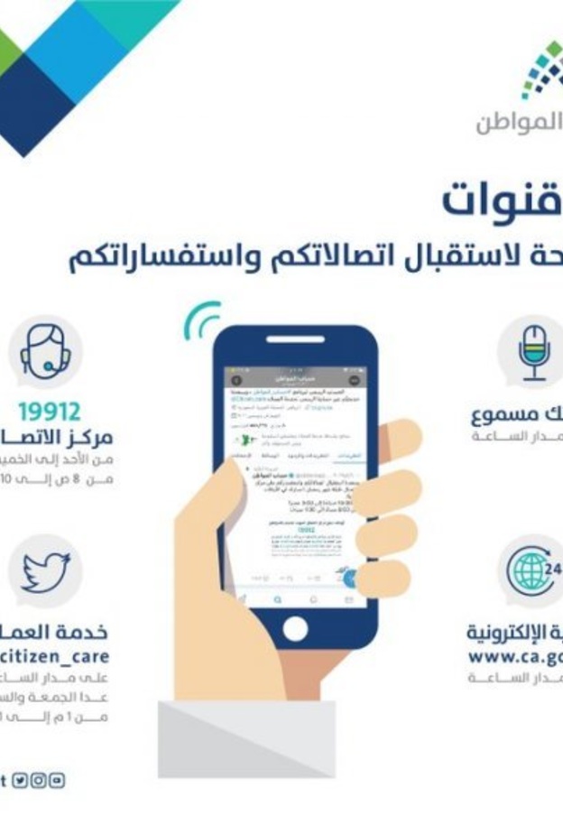 أبرز قنوات التواصل مع برنامج حساب المواطن