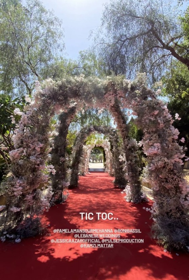 ممر حفل زفاف جيسيكا عازار