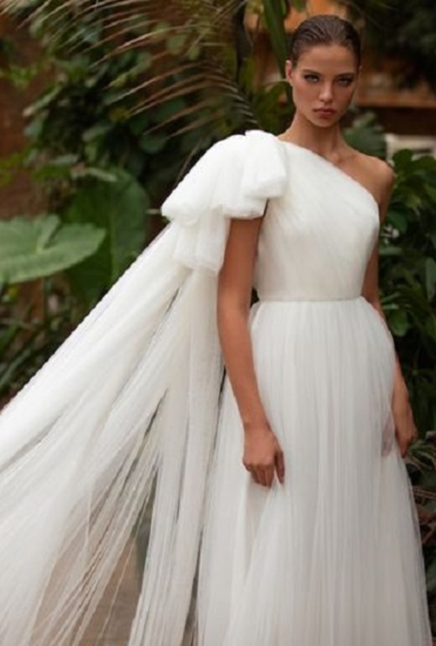 فساتين زفاف 2022 بكتف واحد