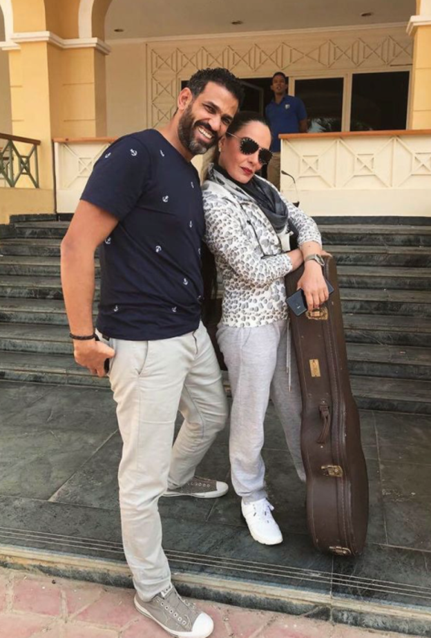 صورة شريهان على صفحة إنستقرام متألقة برفقة الملحن إيهاب عبدالواحد