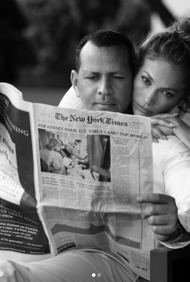 أليكس وقت خطوبته لجينيفر - انستجرام