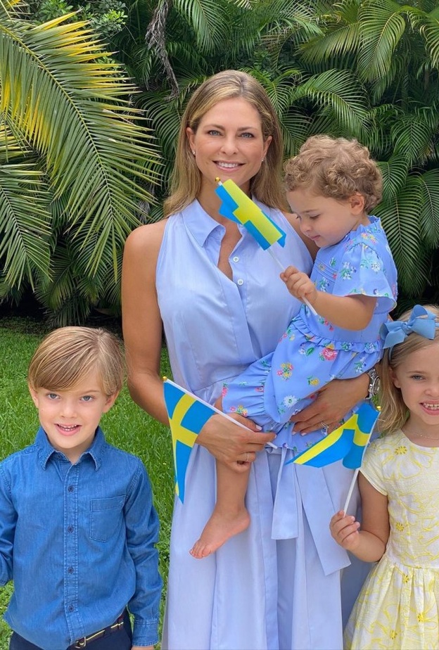 الأميرة مادلين وأطفالها يقضون عطلتهم الصيفية في السويد-انستجرام