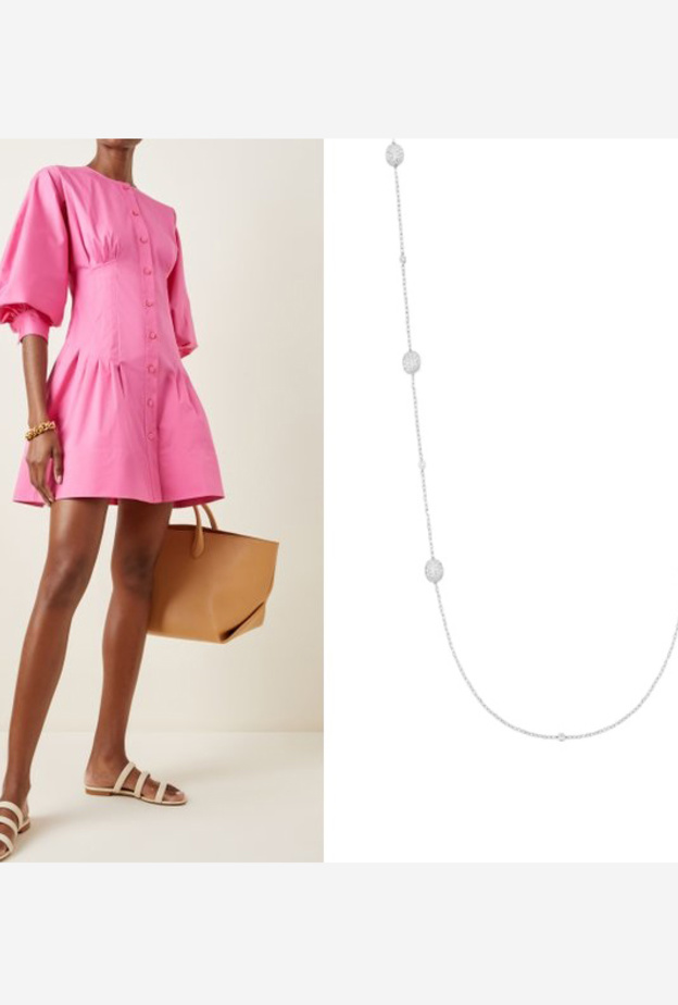  سلسال من Chaumet مع فستان من Oscar de la Renta