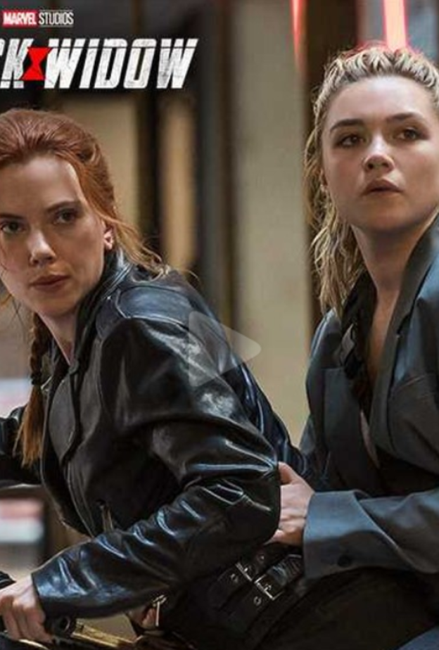 سكارليت جوهانسون وفلورنس بوغ في Black Widow - الصورة من حساب Black Widow فيلم في انستجرام