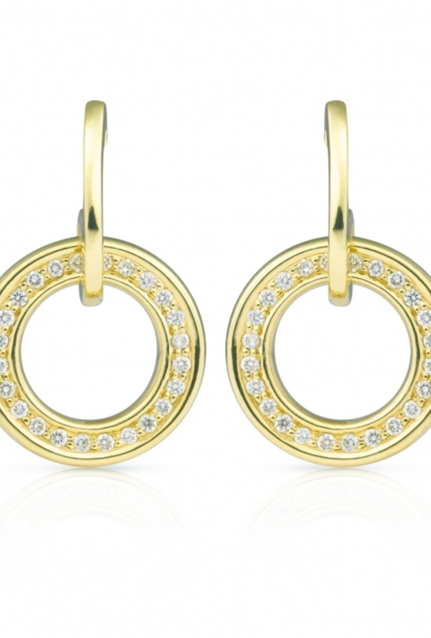  أقراط Classic Roulette Yellow Gold Diamond Earrings من بودلز Boodles