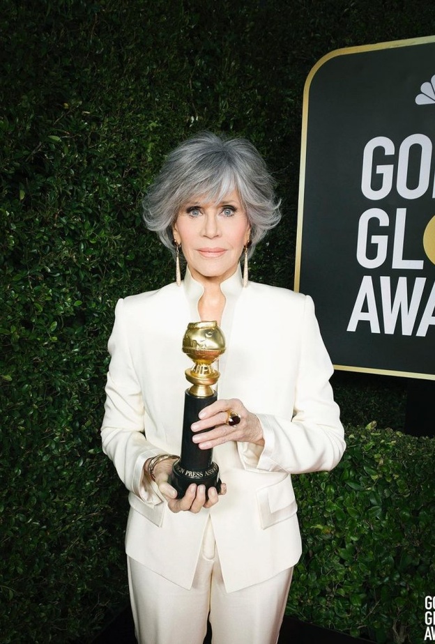 النجمة جين فوندا في جوائز الغولدن غلوب