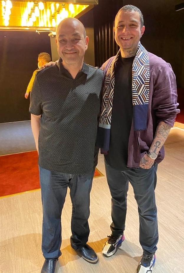 أحمد الفيشاوي وعمرو أديب