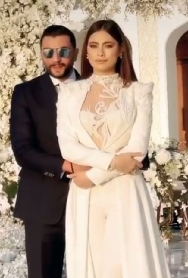 صورة من مقطع فيديو اعاد نشره عريس هاجر احمد عبر خاصية القصص القصيرة بحسابه الرسمي على انستجرام