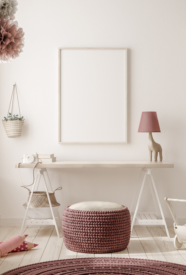 تصميم مكتب دراسة رائع لغرف البنات