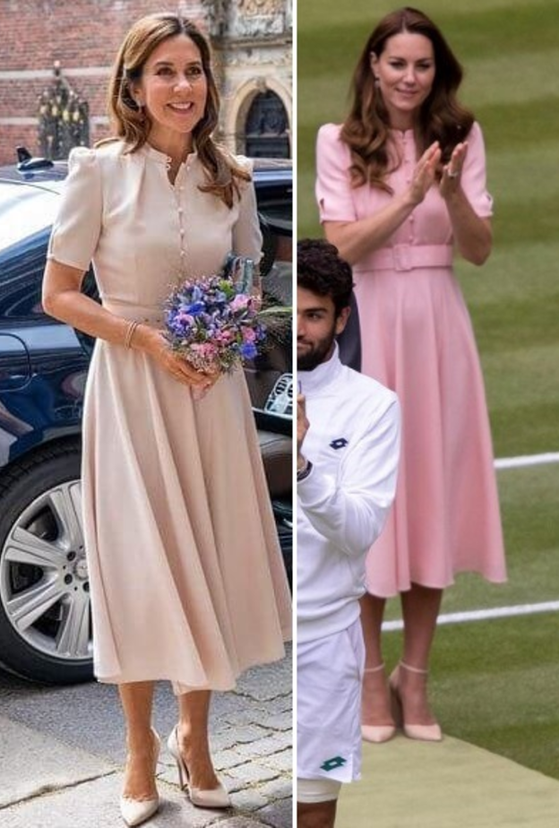 اطلت الأميرة ماري في يونيو 2020 بالفستان نفسه لكن باللون البيج