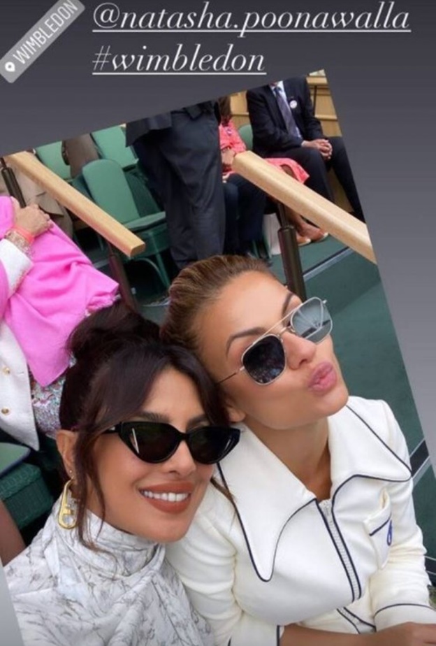 بريانكا تشوبرا تظهر في المقصورة الملكية في نهائي ويمبلدون