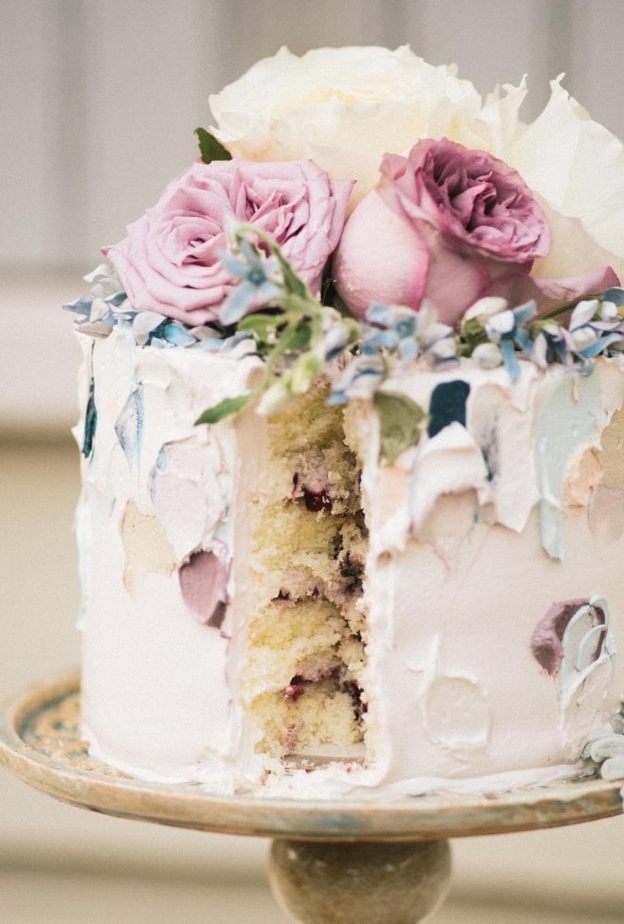  كعكات الزفاف المستوحاة من الطبيعة ما بين كعكات زفاف بسيطة melissasfinepastries