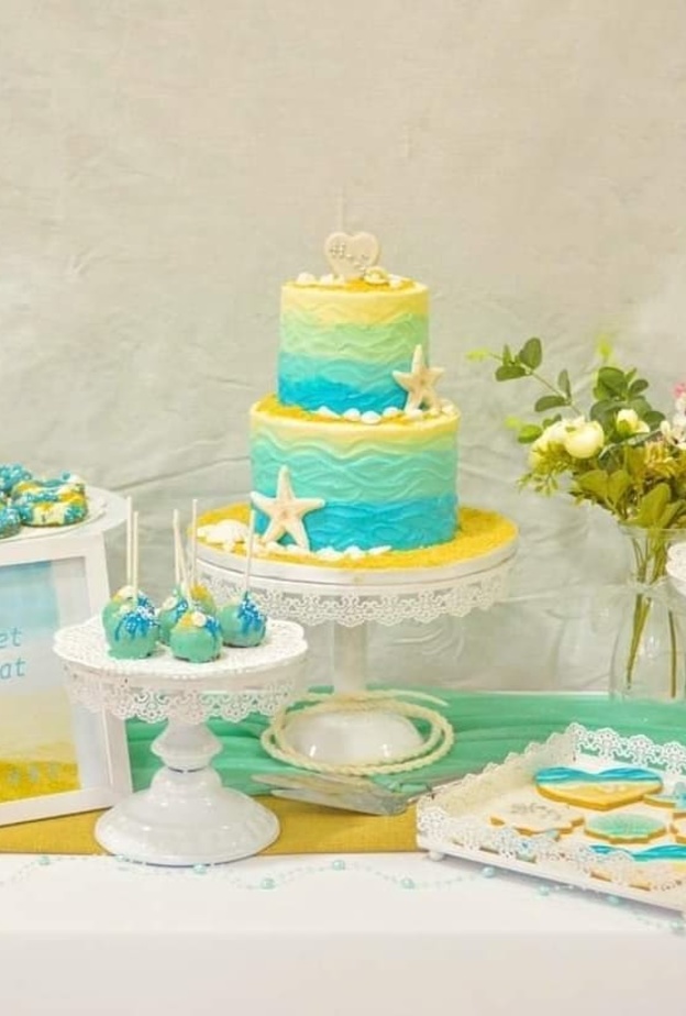  افكار مناسبة ومميزة لكعكة حفل زفاف على البحر icakesmv