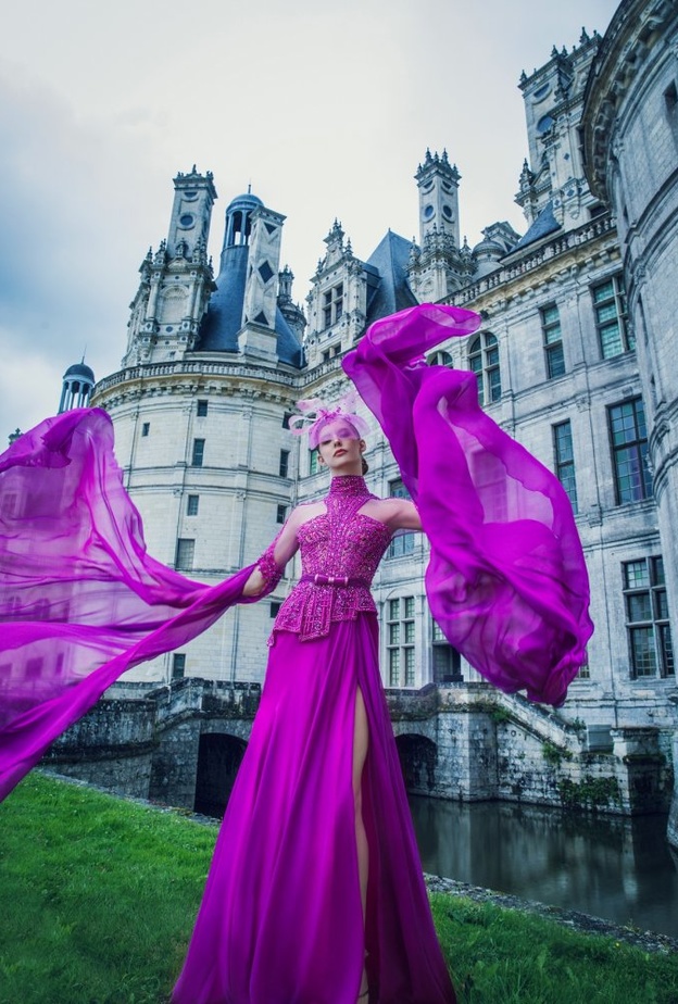 فساتين خطوبة بأكمام واسعة@ziad nakad