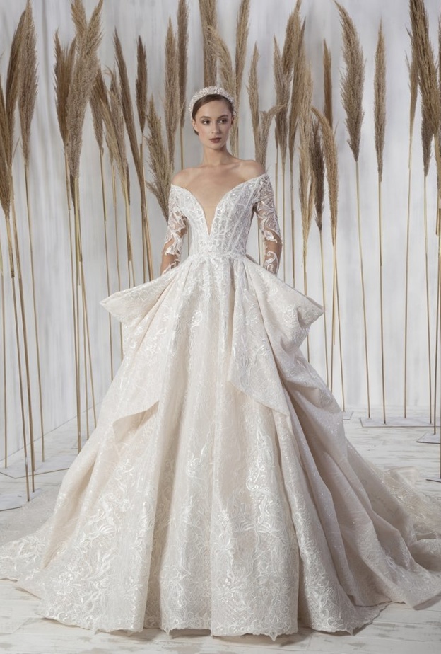 موديلات فساتين زفاف بأكمام طويلة @tony ward