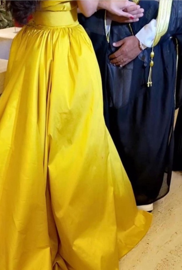 اطلالة مدونة الموضة السعودية فاطمة الأنصاري في عقد قرانها على يعقوب بوشهري 