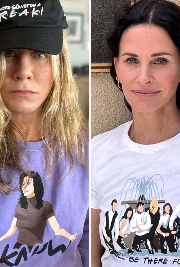 جينيفر أنيستون و كورتني كوكس - حساب جينيفر و كورتني على انستجرام