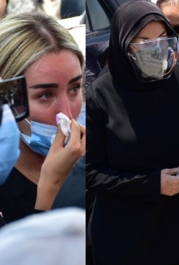 ميرفت امين وهنا الزاهد في جنازة وعزاء دلال عبد العزيز 